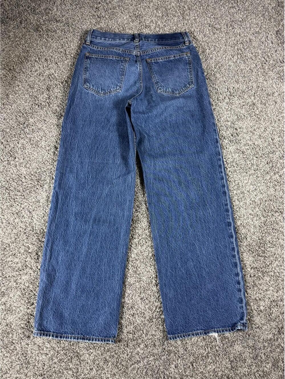 Abercrombie Fitch The Wide Leg High Rise Jean Size 24/00 Baggy Preppy - Picture 3 of 9